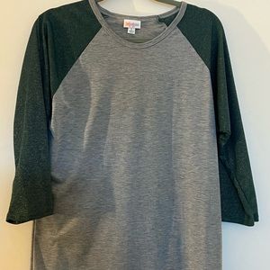 Large Randy - forest green and gold sleeve